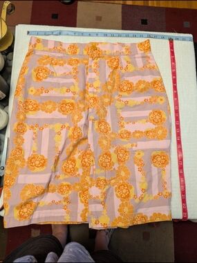 Free People Pink Floral Shorts with Orange Blooms
